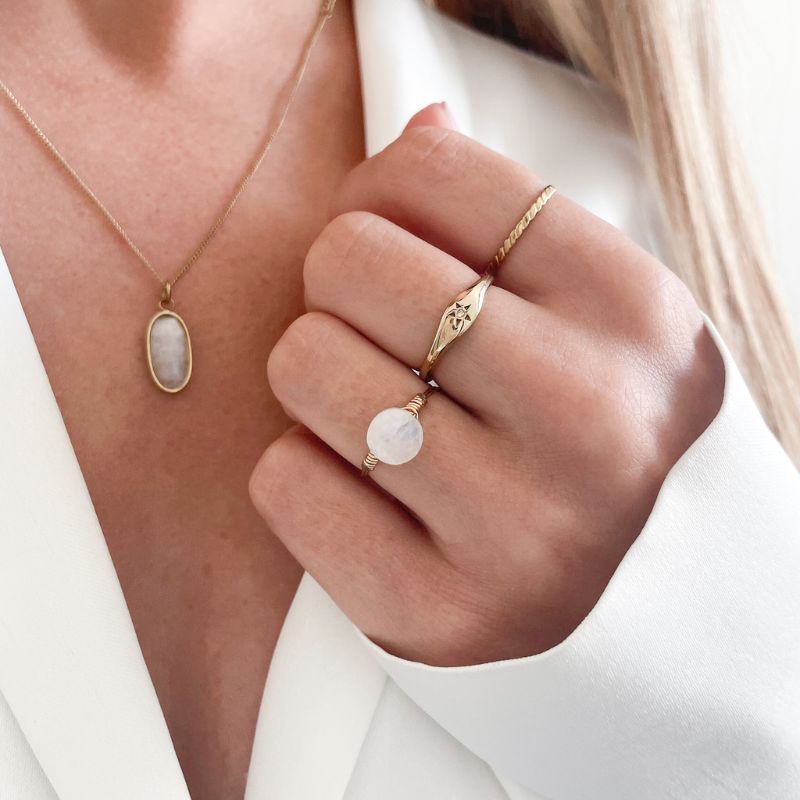 Ring Maansteen Goud - Beauty Story