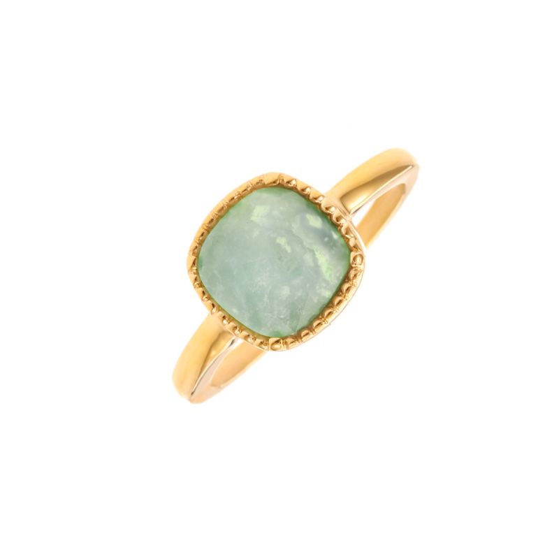 Ring Amazoniet Goud - La Lou