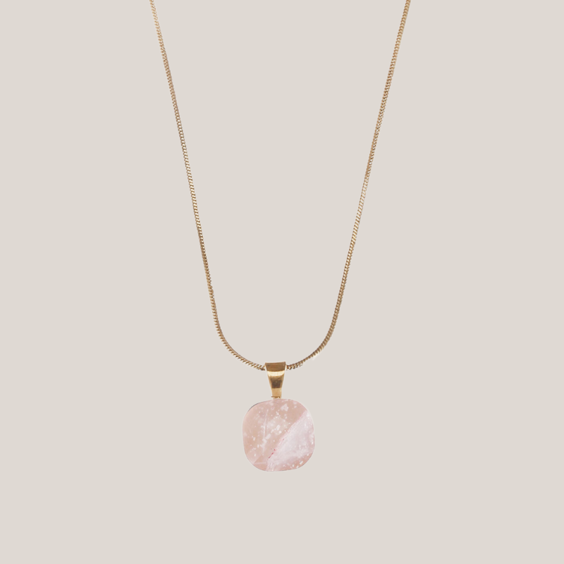 Ketting Rozenkwarts Goud - La Passion