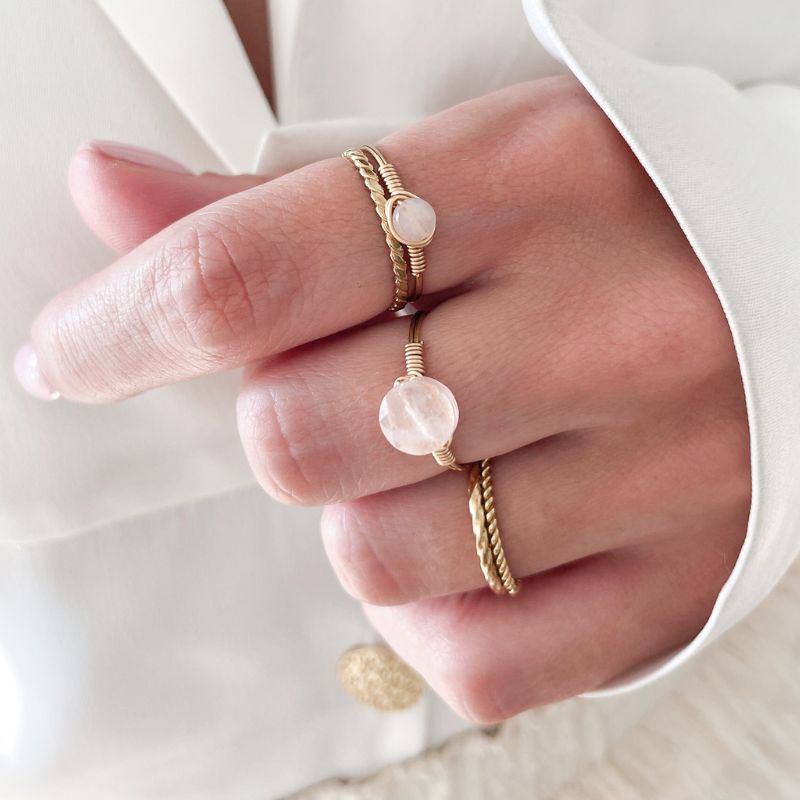 Ring Rozenkwarts Goud - Love Story