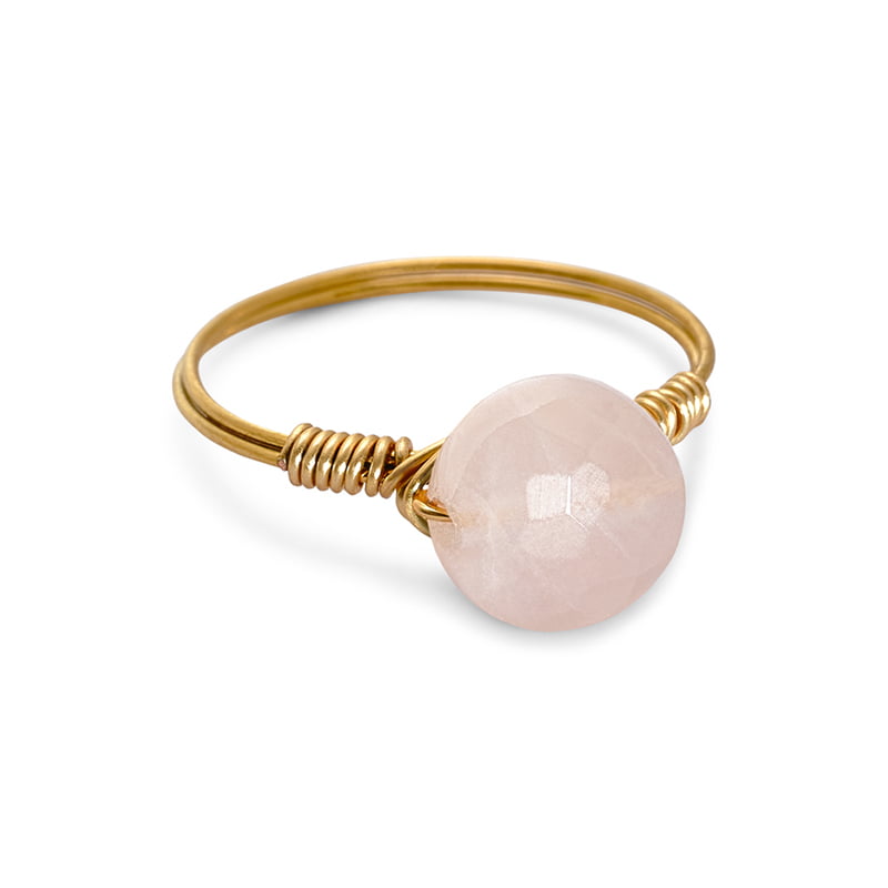 Ring Rozenkwarts Goud - Love Story