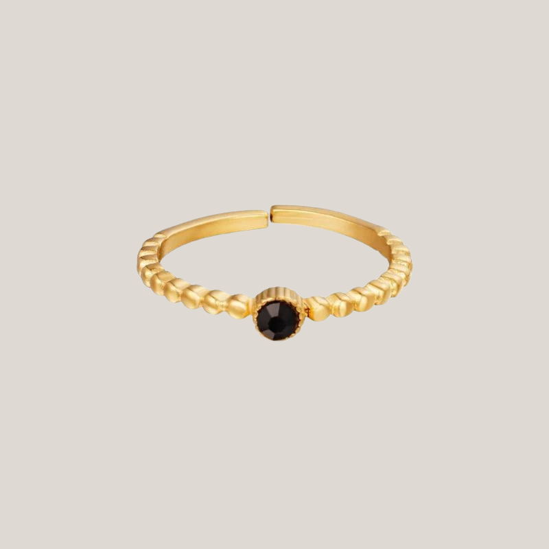 Ring Onyx Goud - La Lee