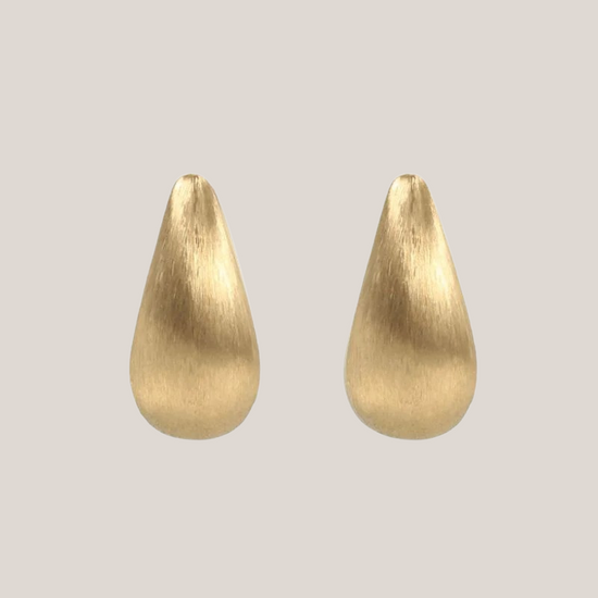 Oorbellen Teardrop Brushed Goud - La Kylie