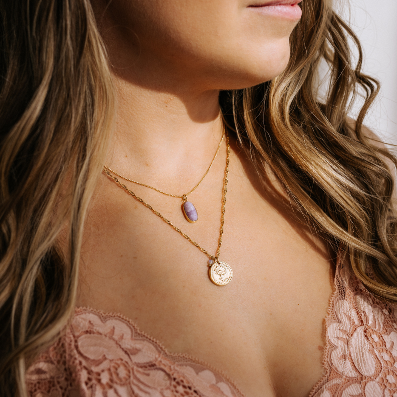 Ketting Lilac Goud - Self-Confidence