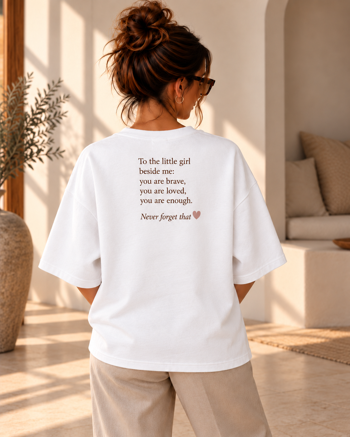 T-shirt To the little girl - Wit (mama)
