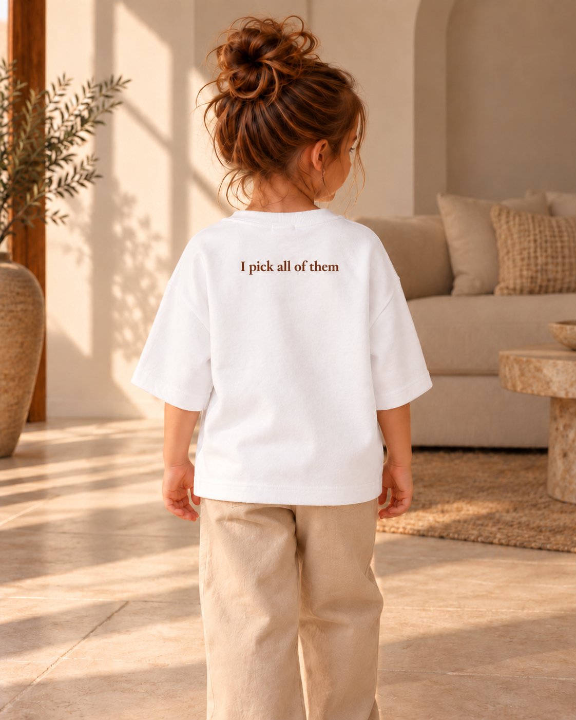 T-shirt I pick all of them - Wit (mini)