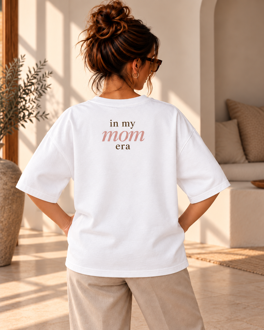 T-shirt In my mom era - Wit (mama)
