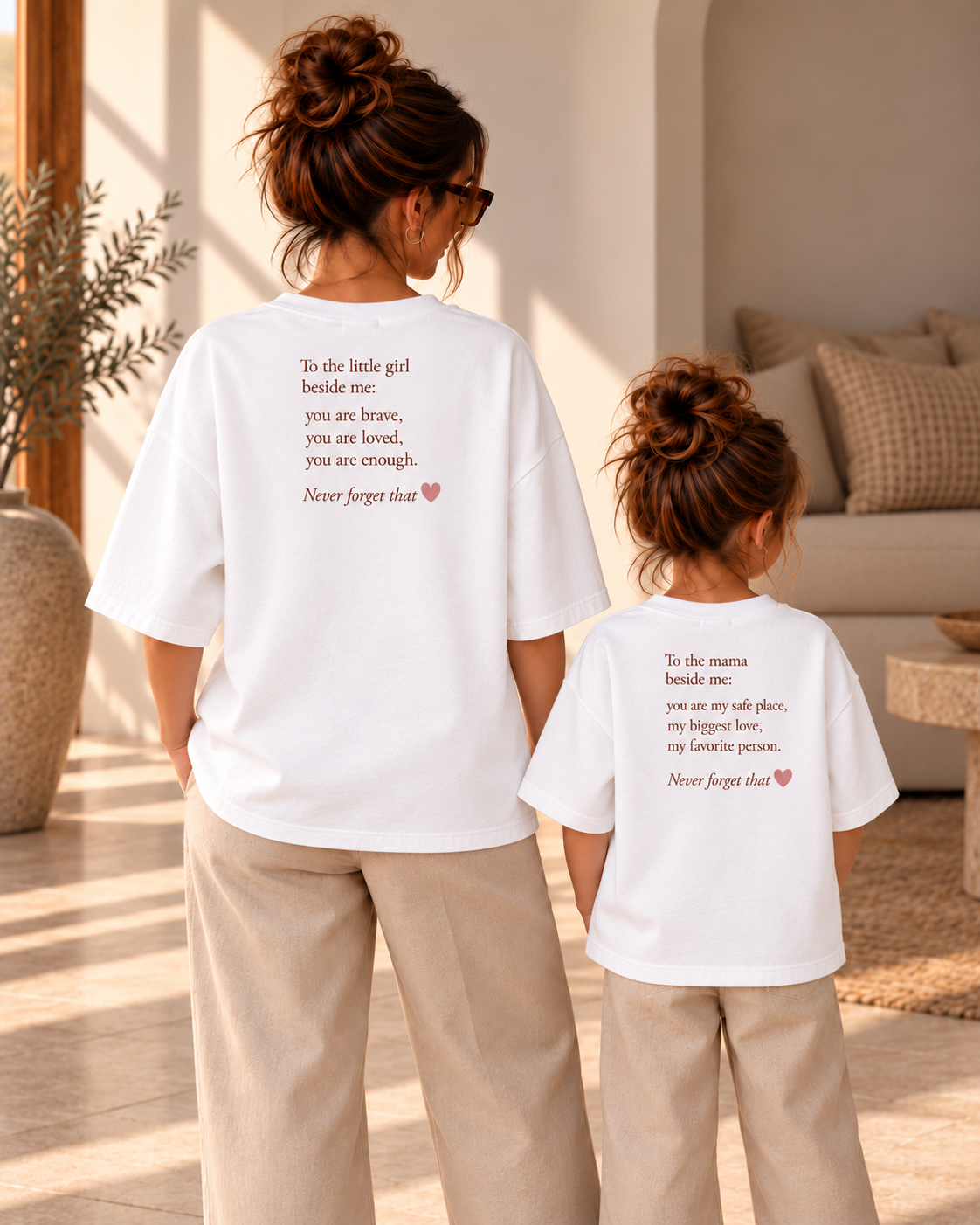 T-shirt To the little girl - Wit (mama)