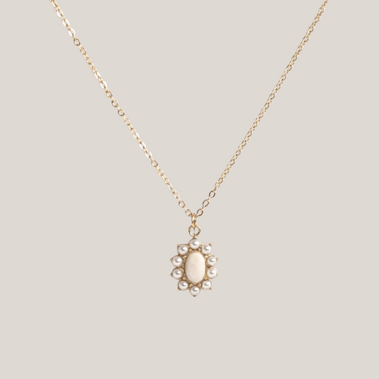 Ketting Maansteen Goud - La Loua-Mae