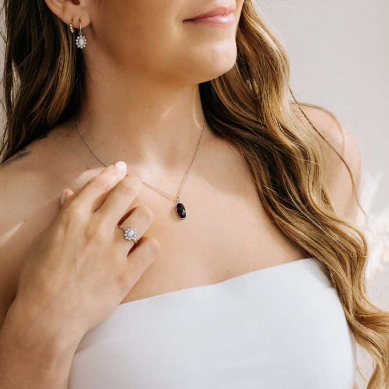 Ketting Onyx Zilver - Power