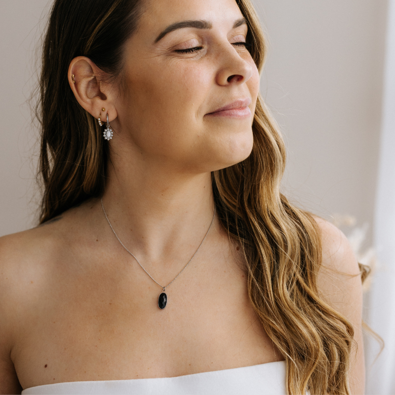 Ketting Onyx Zilver - Power