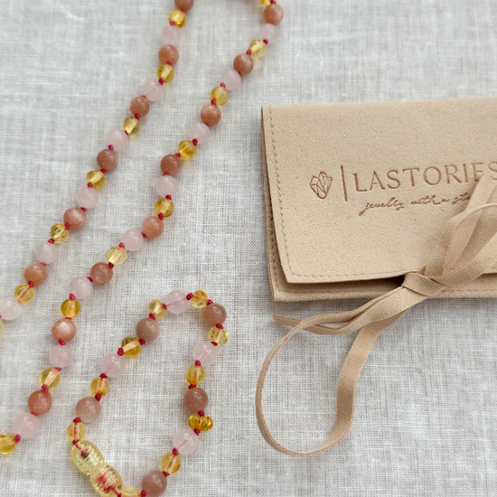 Cadeauset Barnsteen, Rozenkwarts & Zonnesteen – Stralende Vibes