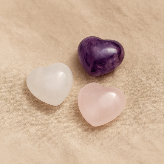 Mini Edelsteenhartjes in Zakje – Golden Triangle