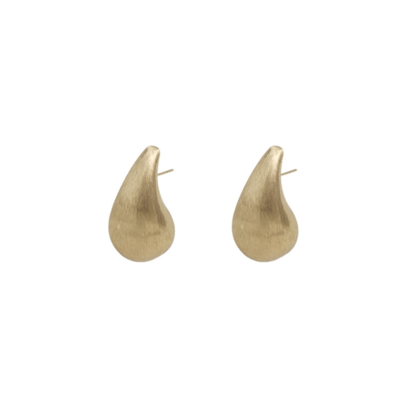 Oorbellen Teardrop Brushed Goud - La Kylie XS