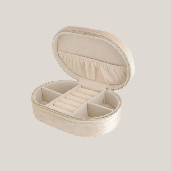 Velvet sieraden box - Champagne