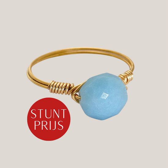 Ring Amazoniet Goud - Balance Story
