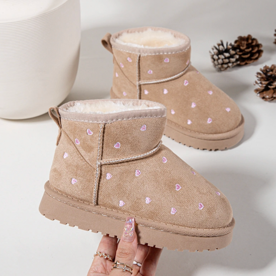 Heart Boots - Beige