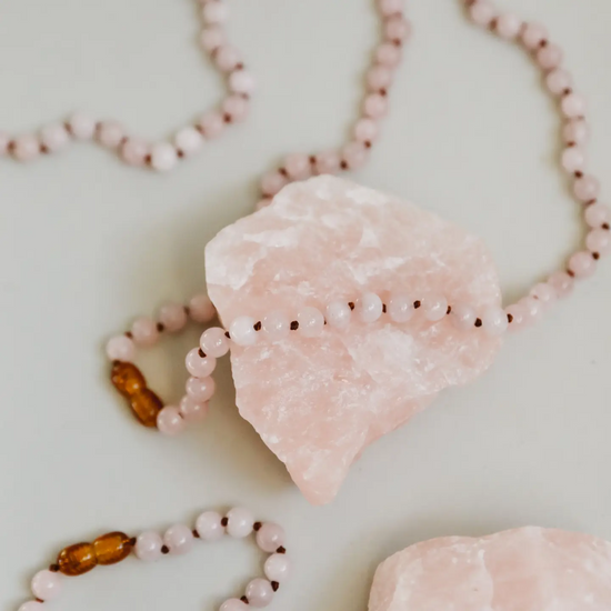 Ketting Barnsteen & Rozenkwarts – Volwassenen