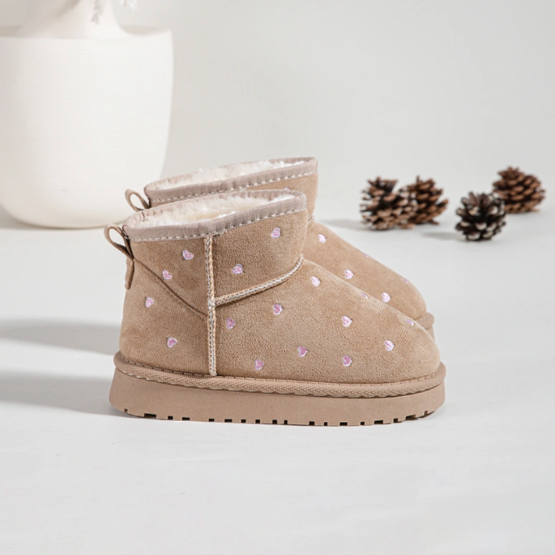 Heart Boots - Beige