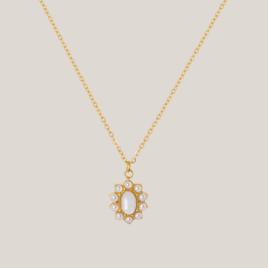Ketting Maansteen Goud - La Loua-Mae