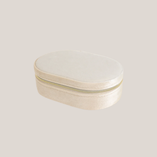 Velvet sieraden box - Champagne