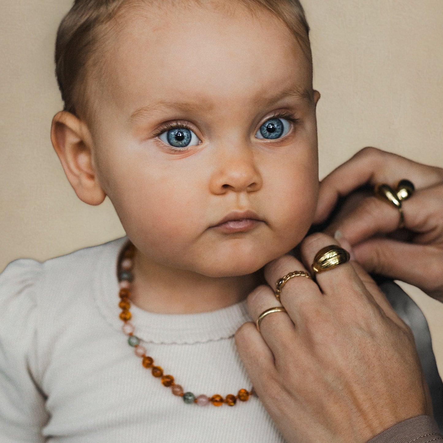 Ketting Barnsteen, Labradoriet & Zonnesteen - Matching