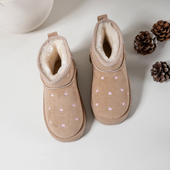 Heart Boots - Beige