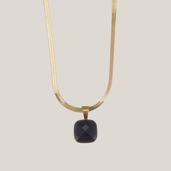 Ketting Onyx Goud - La Mystique