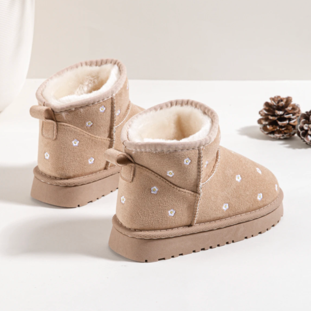 Daisy Boots Hoog - Beige Bloem (mini)