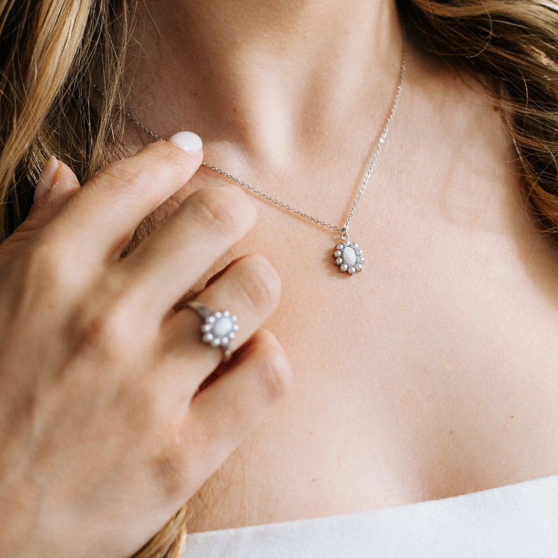 Ketting Maansteen Zilver - La Loua-Mae