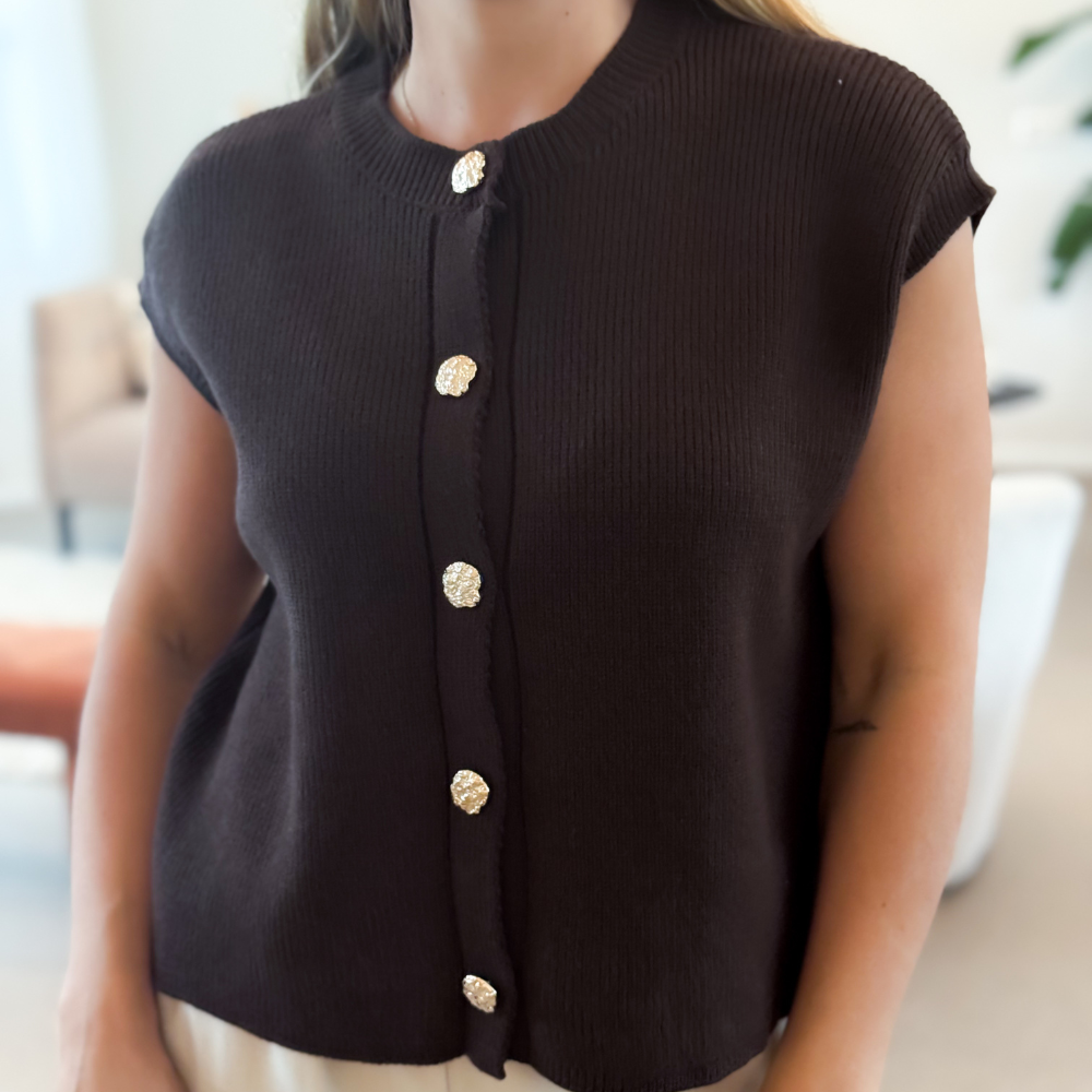 Top Donkerbruin - Gilet