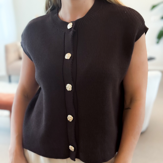 Top Donkerbruin - Gilet