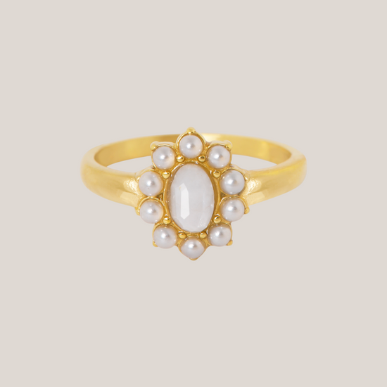 Ring Maansteen Goud - La Loua-Mae