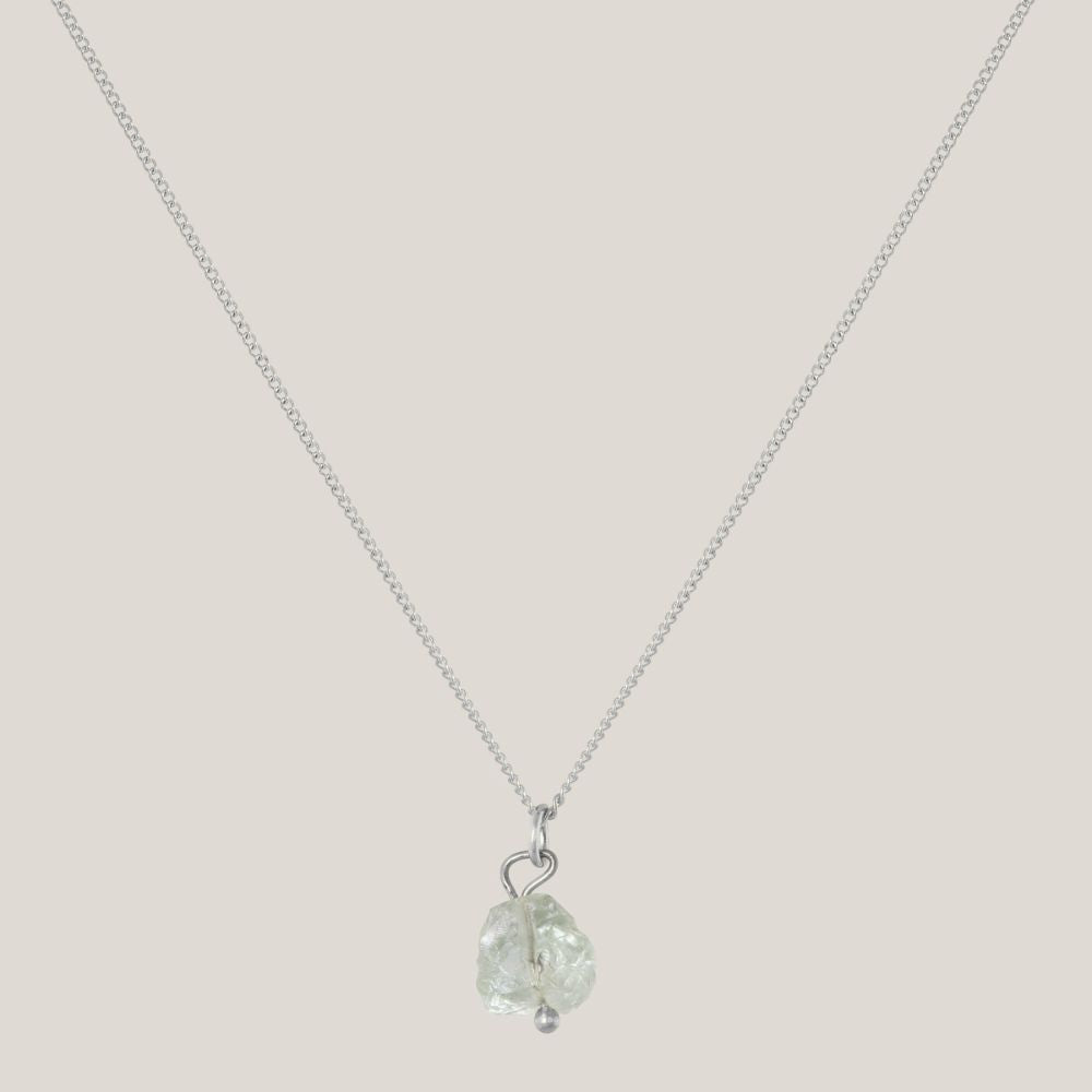 Ketting Groene Amethist Zilver - Vernieuwing & Zachte groei