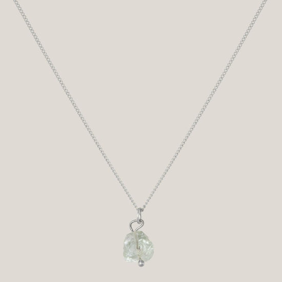 Ketting Groene Amethist Zilver - Vernieuwing & Zachte groei