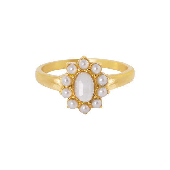 Ring Maansteen Goud - La Loua-Mae