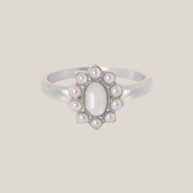 Ring Maansteen Zilver - La Loua-Mae