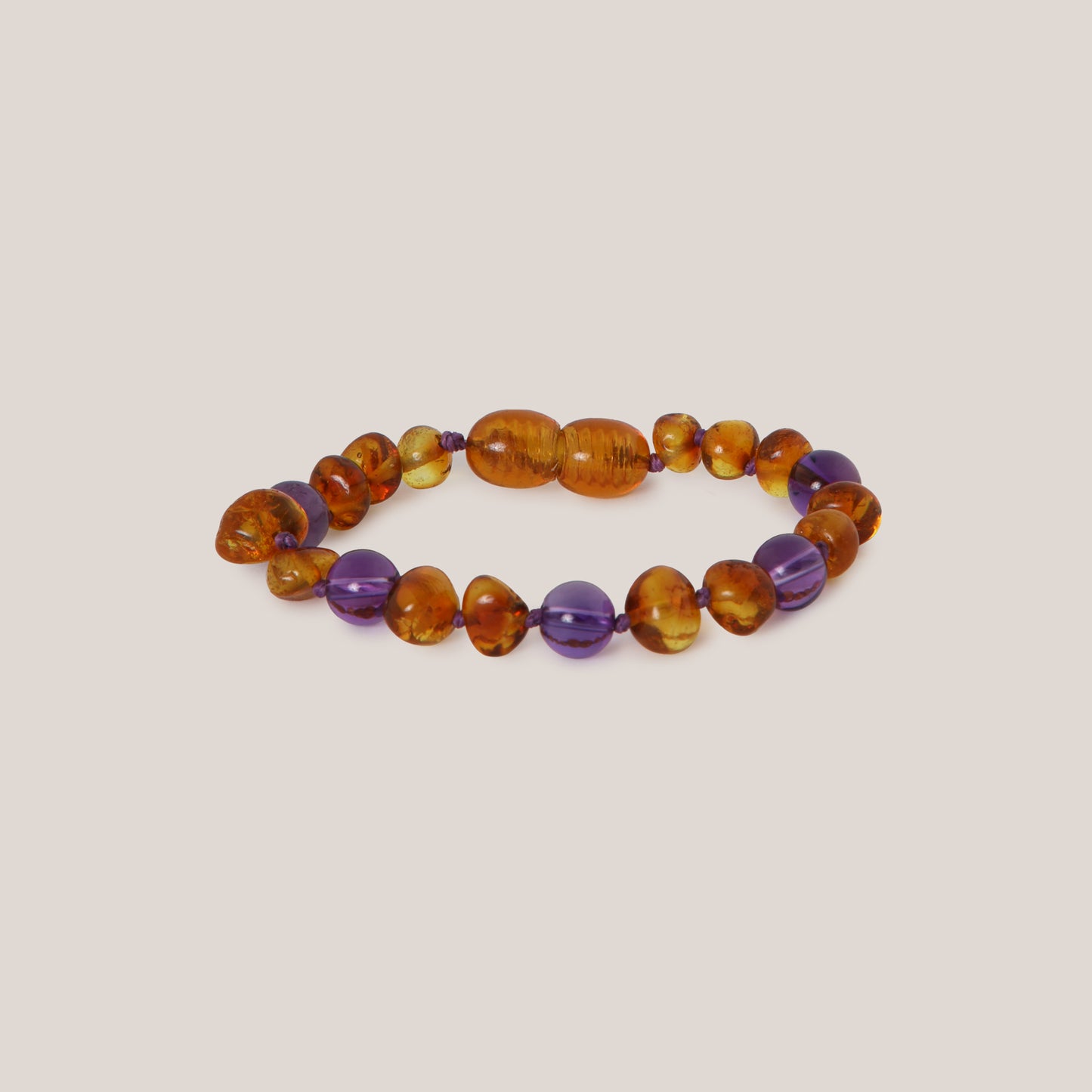 Armband Barnsteen & Amethist - Matching