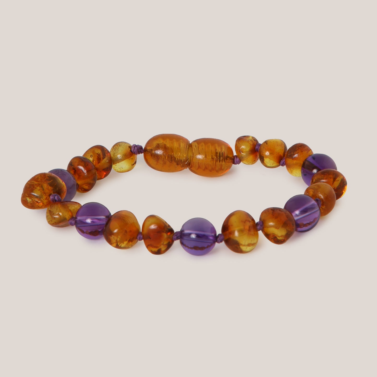 Armband Barnsteen & Amethist - Matching