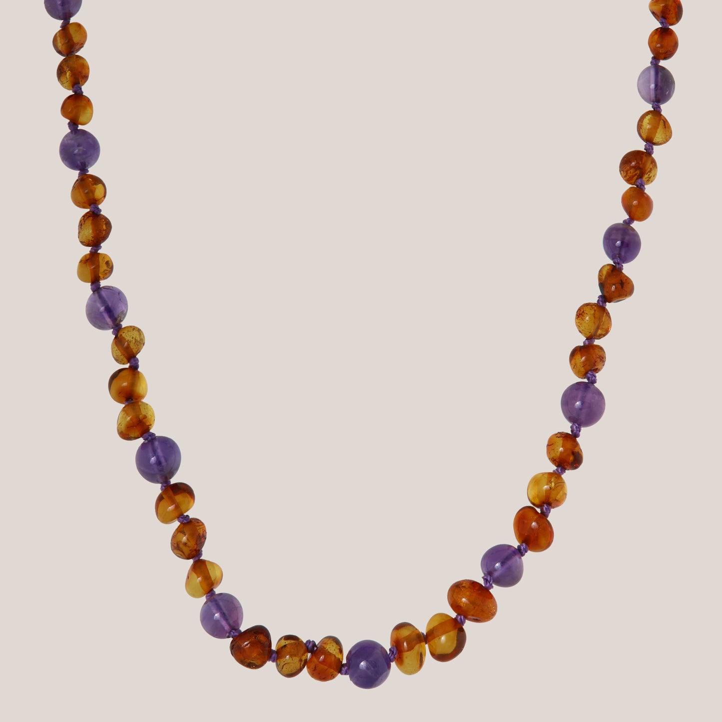 Ketting Barnsteen & Amethist - Matching