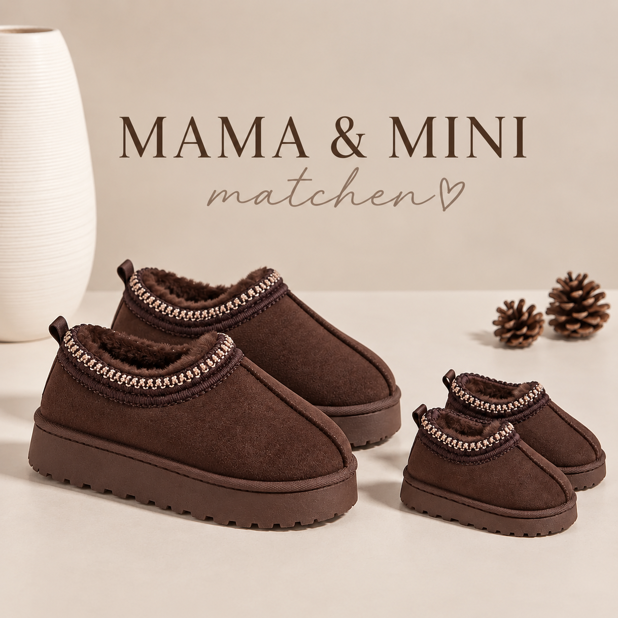 Mama & Mini Cloud Boots - Donkerbruin
