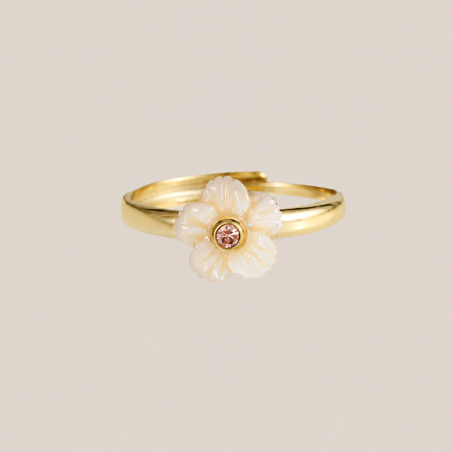 Ring Rozenkwarts Goud - La Floor