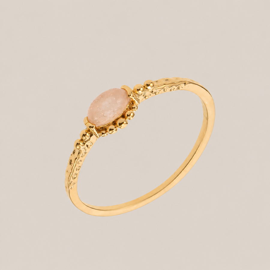 Ring Rozenkwarts Goud - La Jessie