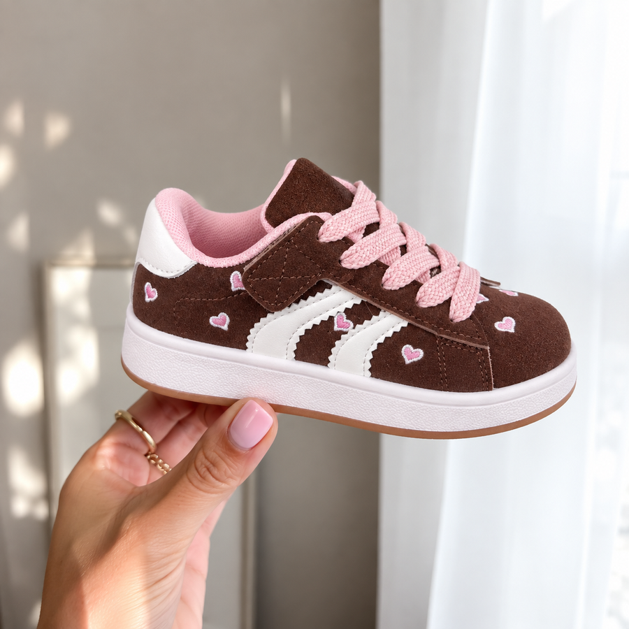 Heart Sneakers - Bruin (mini) (28 sept)