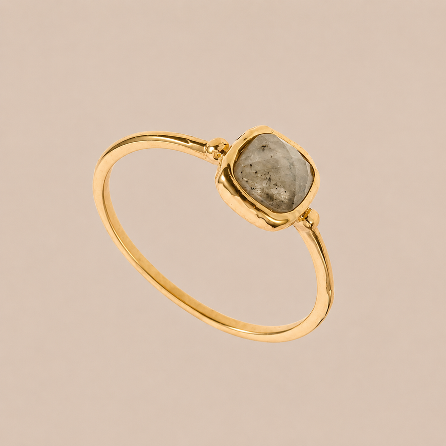 Ring Labradoriet Goud - La Meesie