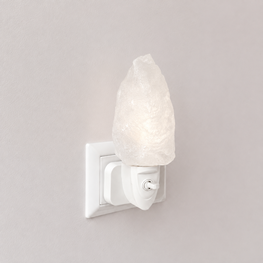 Nachtlampje met Bergkristal – zuiverende energie