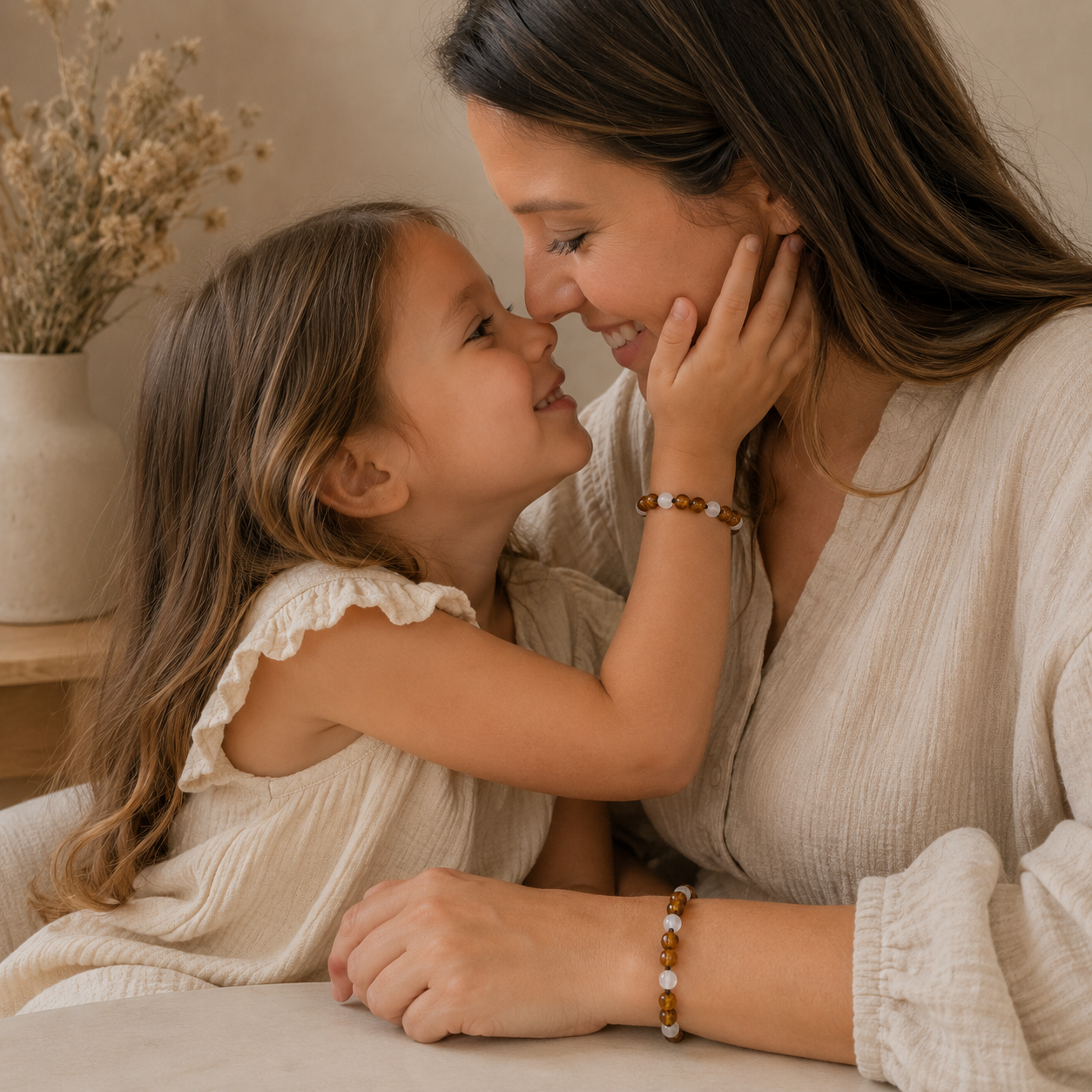 Matching armbandjes – Barnsteen & Maansteen | Troost & Geborgenheid