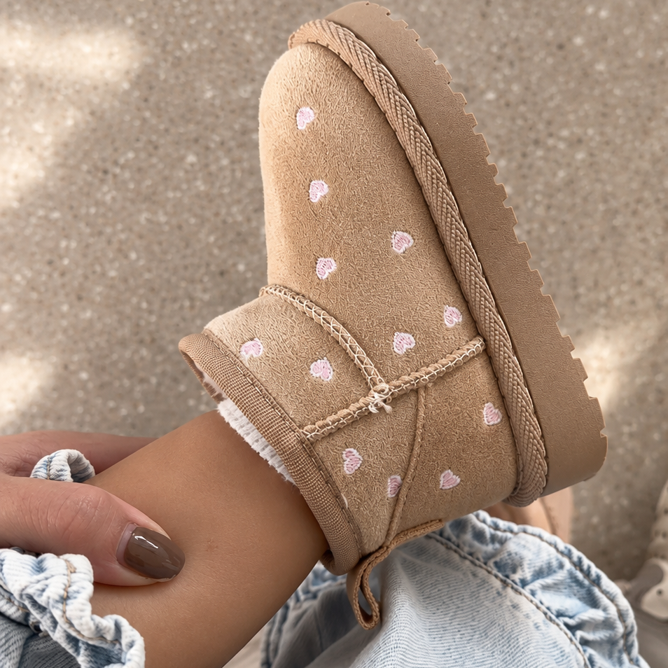 Heart Boots hoog - Beige (mini)