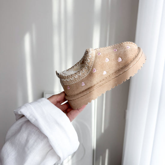 Heart Boots Laag - Beige (mini)