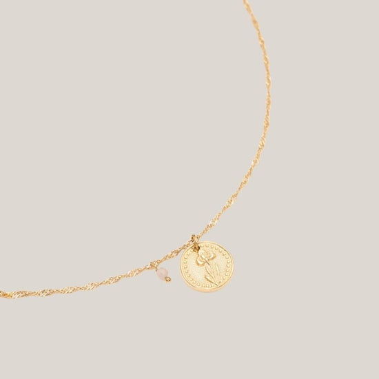 Birthflower Ketting - Goud